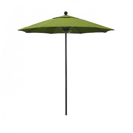 California Umbrella 7.5' Black Aluminum Market Patio Umbrella, Sunbrella Macaw 194061334423
